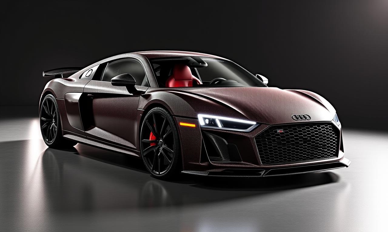 Audi R8 con optimización aerodinámica en fibra de carbono